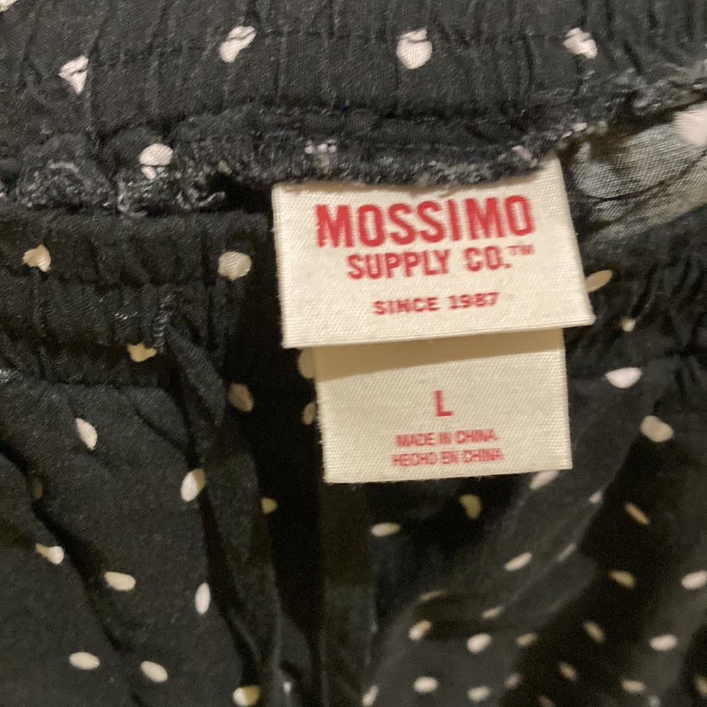 mossimo black polka dot shorts, size L - Picture 3 of 3